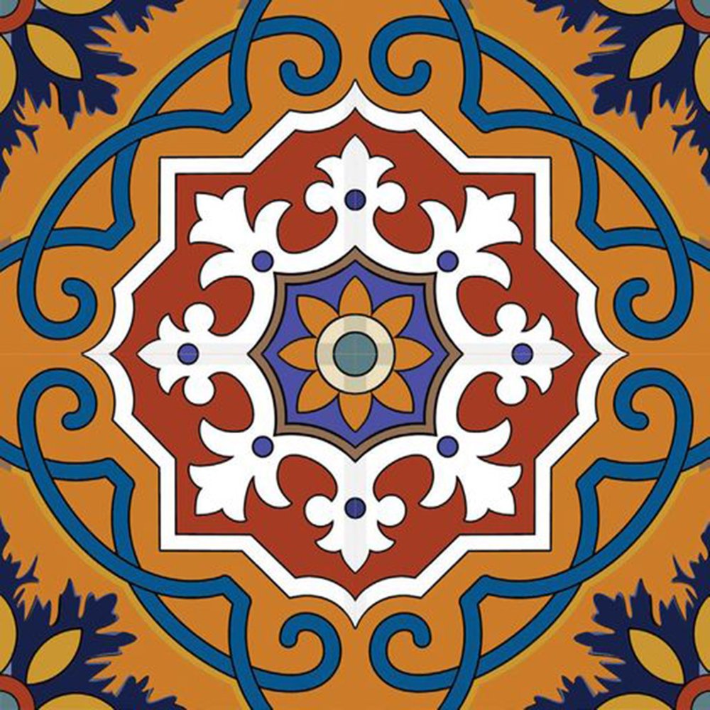 7" x 7" Blue And Red Peel And Stick Removable Tiles HomeRoots