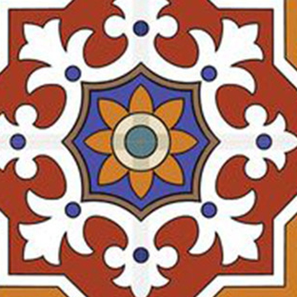 7" x 7" Blue And Red Peel And Stick Removable Tiles HomeRoots