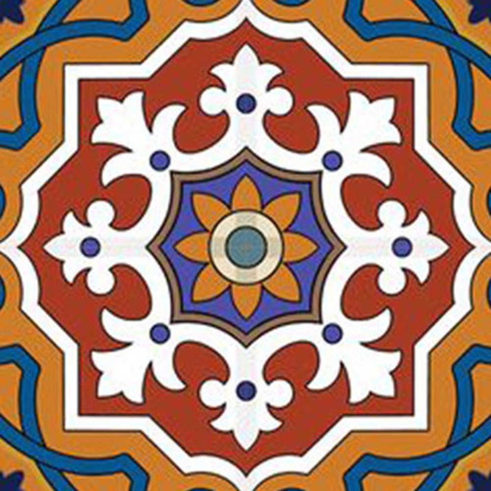 7" x 7" Blue And Red Peel And Stick Removable Tiles HomeRoots