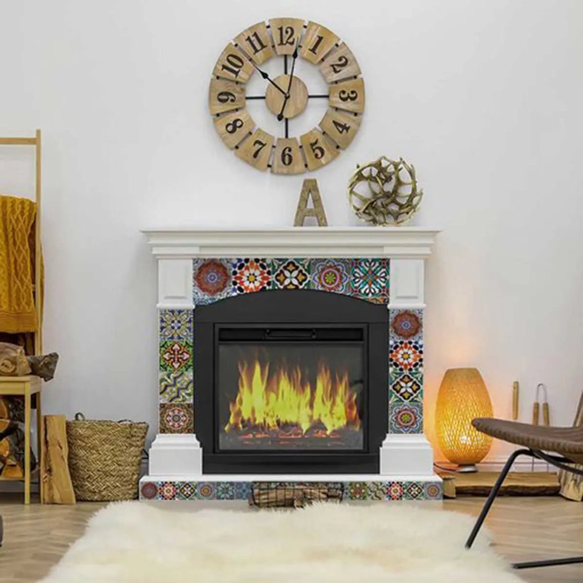 4" X 4" Mediterranean Mash Mosaic Peel and Stick Tiles HomeRoots