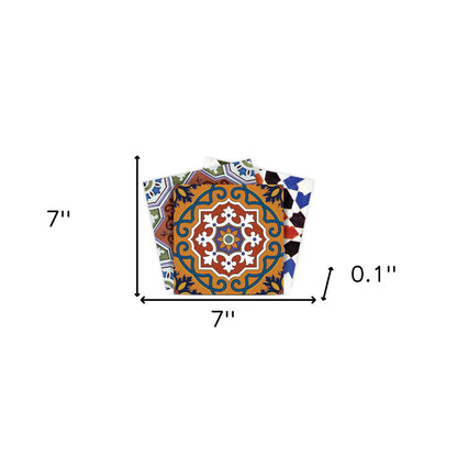 4" X 4" Mediterranean Mash Mosaic Peel and Stick Tiles HomeRoots