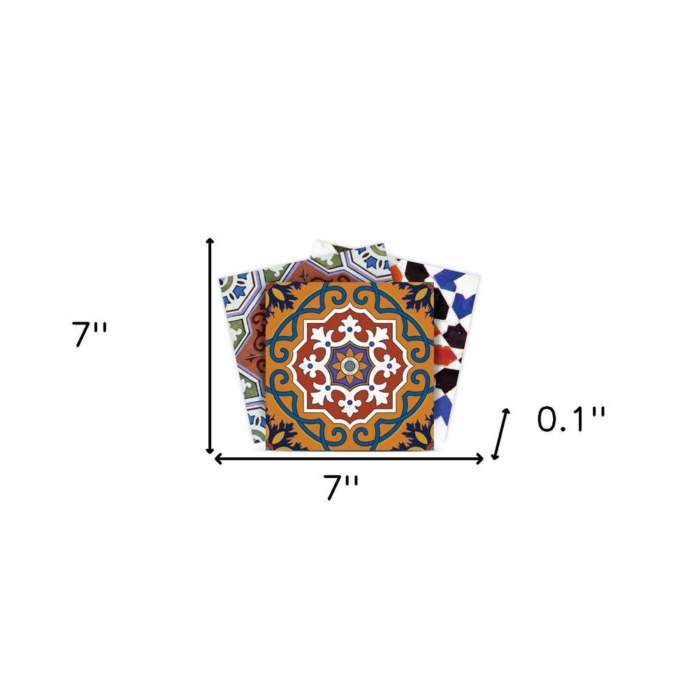 4" X 4" Mediterranean Mash Mosaic Peel and Stick Tiles HomeRoots