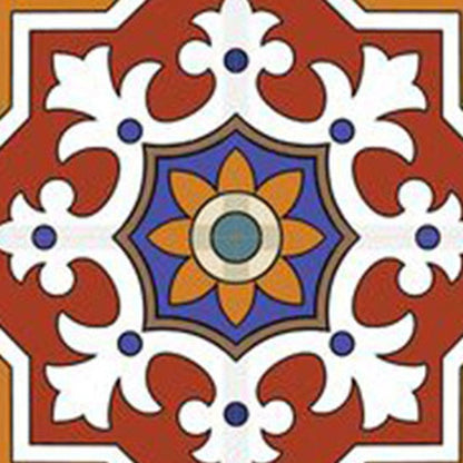 7" x 7" Blue And Red Peel And Stick Removable Tiles HomeRoots