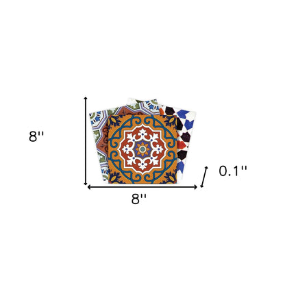4" X 4" Mediterranean Mash Mosaic Peel and Stick Tiles HomeRoots