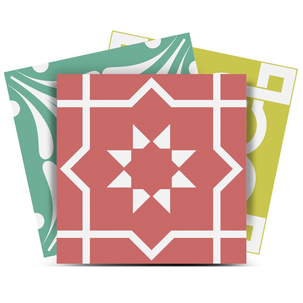 7" x 7" Mint Green Peel And Stick Removable Tiles HomeRoots