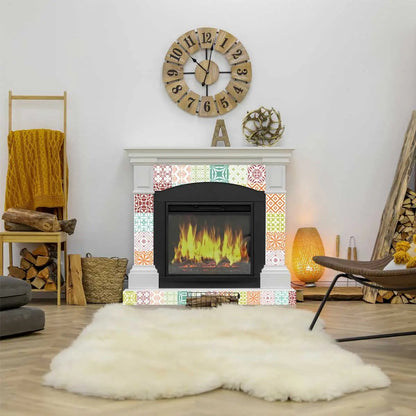 4" X 4" Muted Brights Mosaic Peel and Stick Removable Tiles HomeRoots