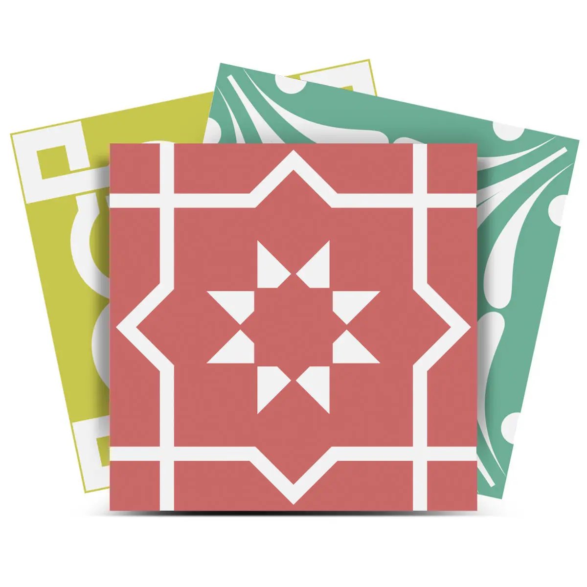 4" X 4" Muted Brights Mosaic Peel and Stick Removable Tiles HomeRoots