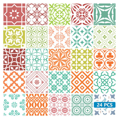 4" X 4" Muted Brights Mosaic Peel and Stick Removable Tiles HomeRoots