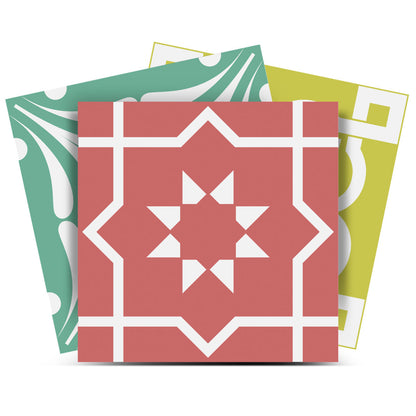 4" X 4" Muted Brights Mosaic Peel and Stick Removable Tiles HomeRoots