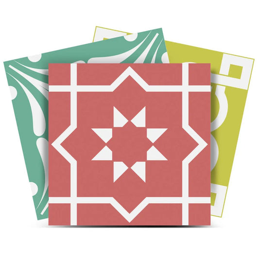 4" X 4" Muted Brights Mosaic Peel and Stick Removable Tiles HomeRoots