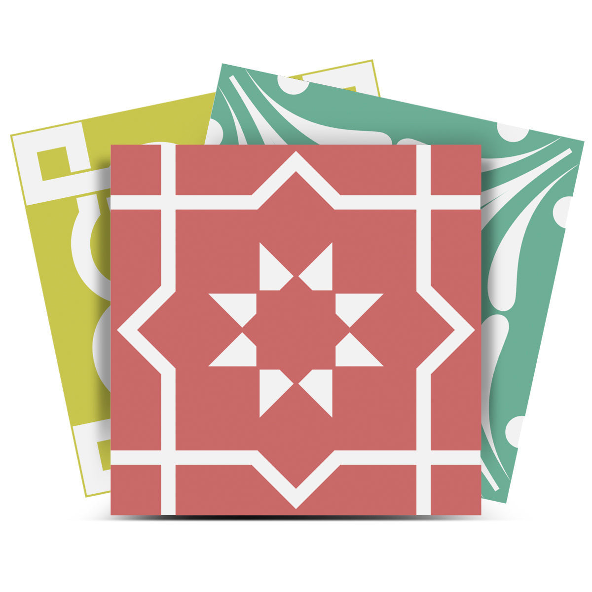 4" X 4" Muted Brights Mosaic Peel and Stick Removable Tiles HomeRoots