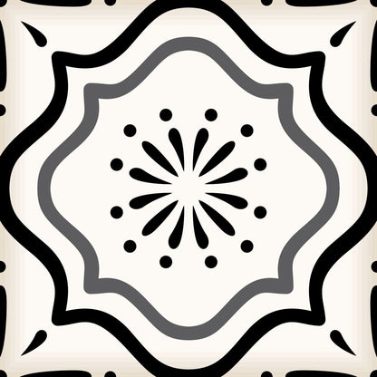 4" X 4" Black and White Multi Peel and Stick Removable Tiles HomeRoots