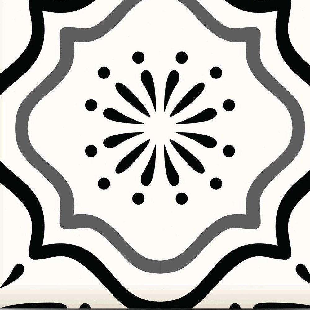 4" X 4" Black and White Multi Peel and Stick Removable Tiles HomeRoots