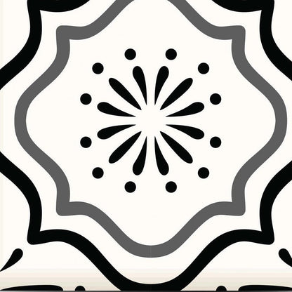 4" X 4" Black and White Multi Peel and Stick Removable Tiles HomeRoots