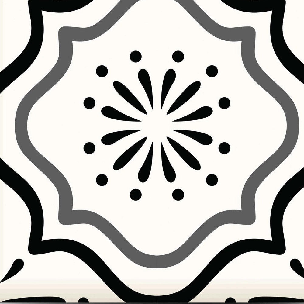 4" X 4" Black and White Multi Peel and Stick Removable Tiles HomeRoots