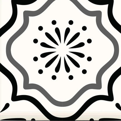 4" X 4" Black and White Multi Peel and Stick Removable Tiles HomeRoots