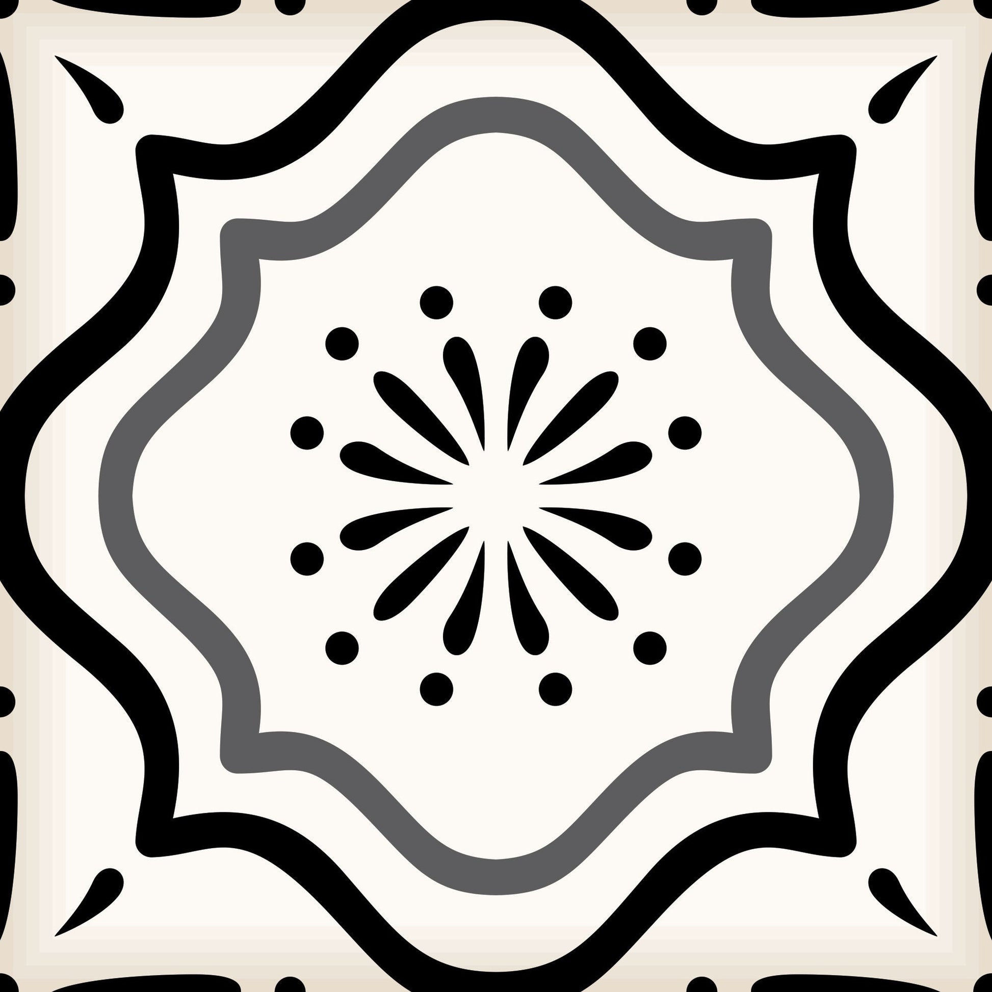 4" X 4" Black and White Multi Peel and Stick Removable Tiles HomeRoots