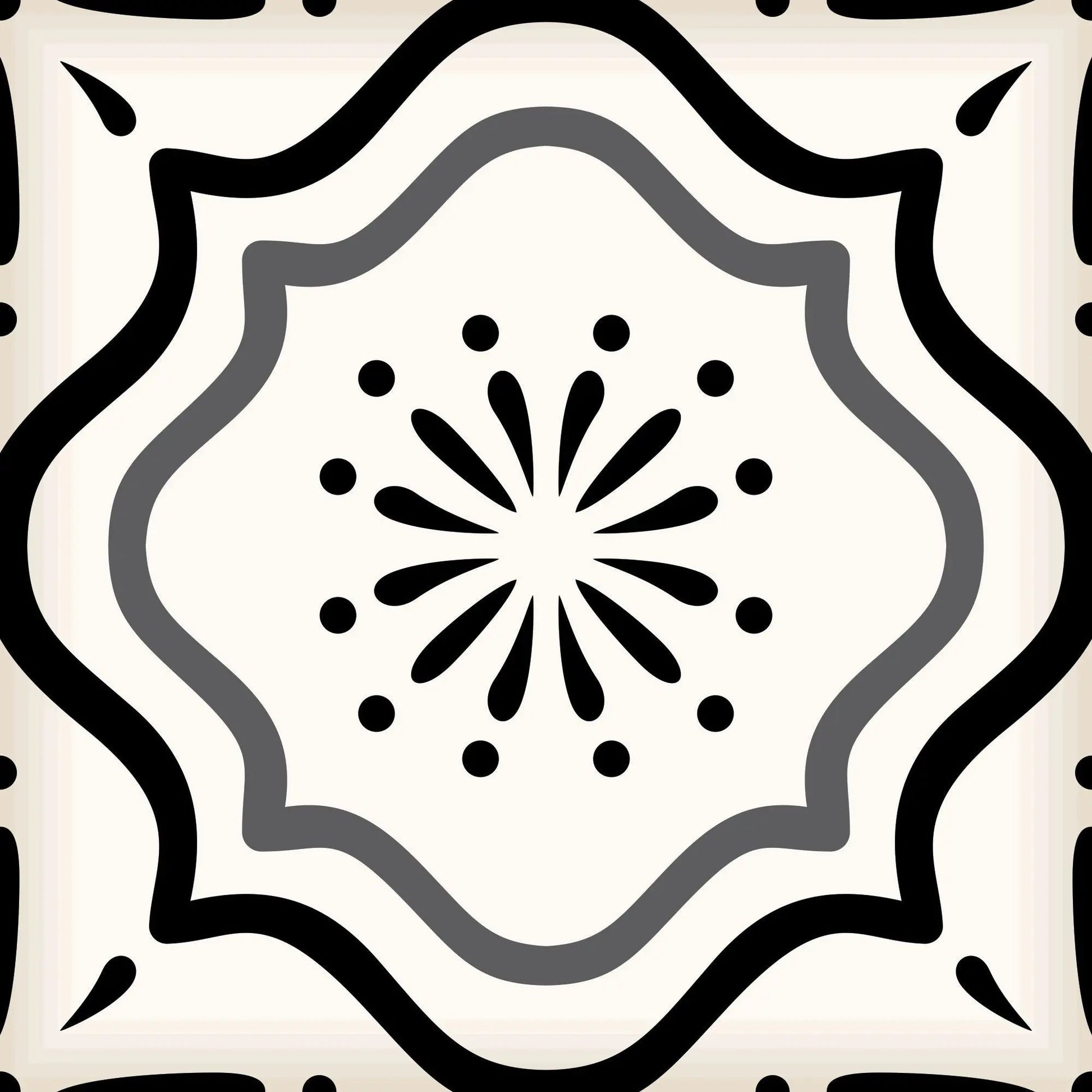 4" X 4" Black and White Multi Peel and Stick Removable Tiles HomeRoots