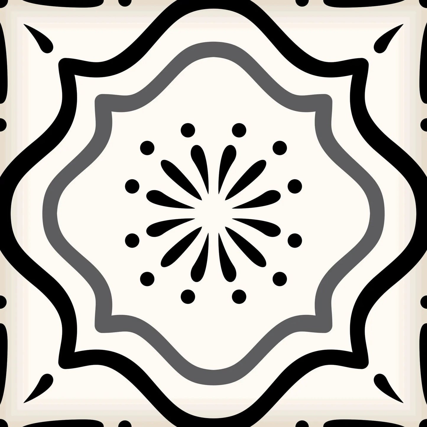 4" X 4" Black and White Multi Peel and Stick Removable Tiles HomeRoots