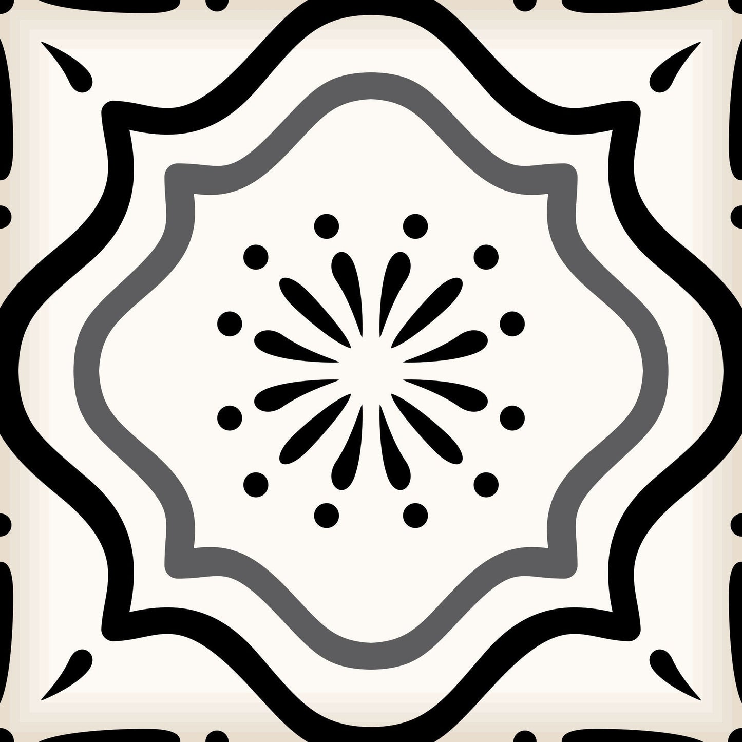 4" X 4" Black and White Multi Peel and Stick Removable Tiles HomeRoots