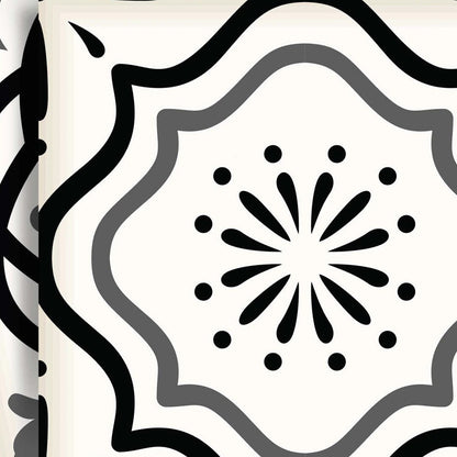 4" X 4" Black and White Multi Peel and Stick Removable Tiles HomeRoots