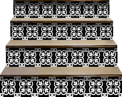 4" X 4" Black and White Stark Peel and Stick Removable Tiles HomeRoots