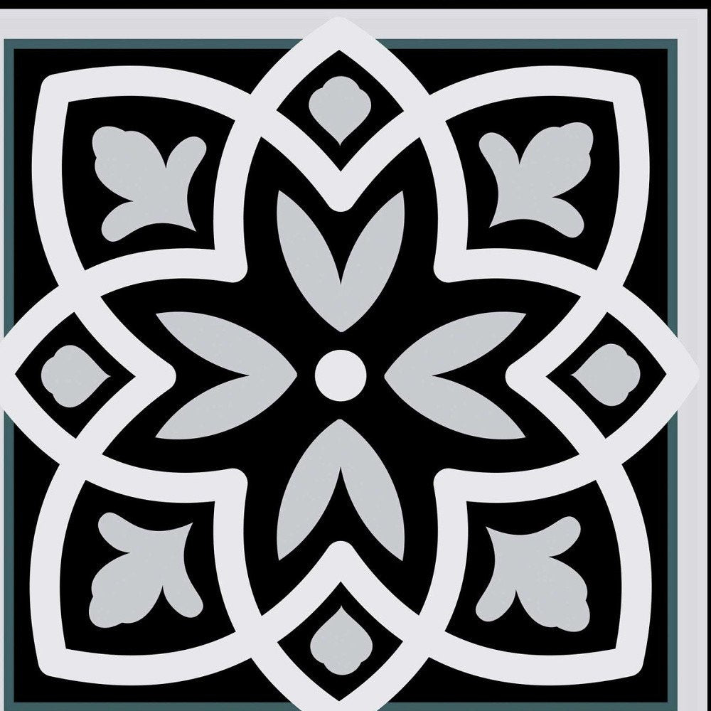 5" X 5" Black White and Gray Mosaic Peel and Stick Tiles HomeRoots