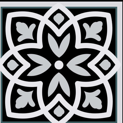 5" X 5" Black White and Gray Mosaic Peel and Stick Tiles HomeRoots