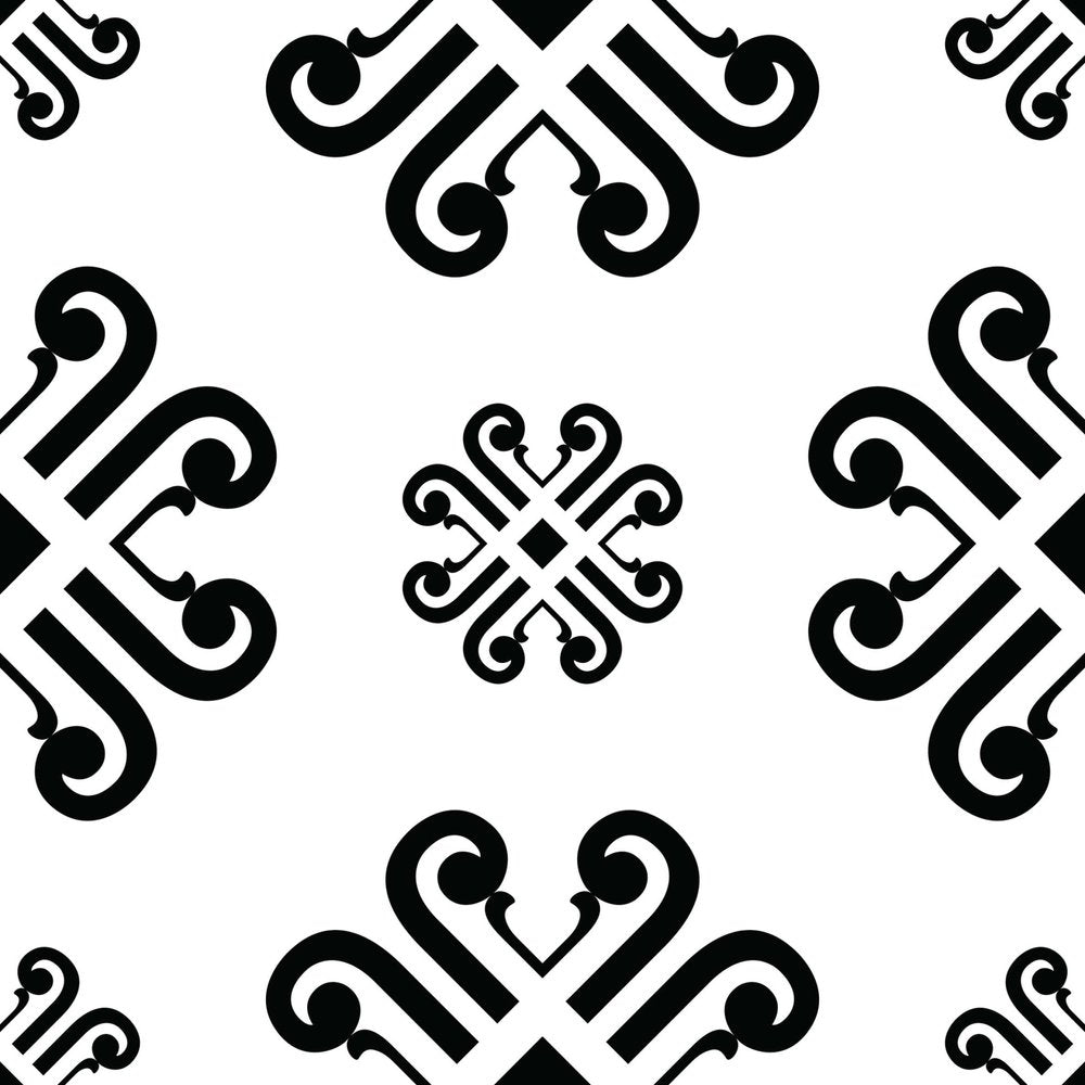 4" X 4" Black and White Daisy Peel and Stick Removable Tiles HomeRoots