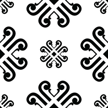 4" X 4" Black and White Daisy Peel and Stick Removable Tiles HomeRoots