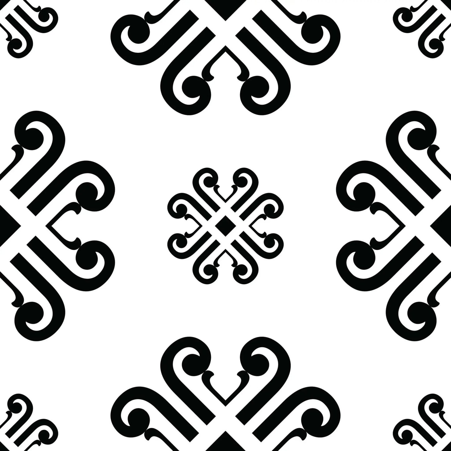 4" X 4" Black and White Daisy Peel and Stick Removable Tiles HomeRoots