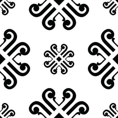 4" X 4" Black and White Daisy Peel and Stick Removable Tiles HomeRoots