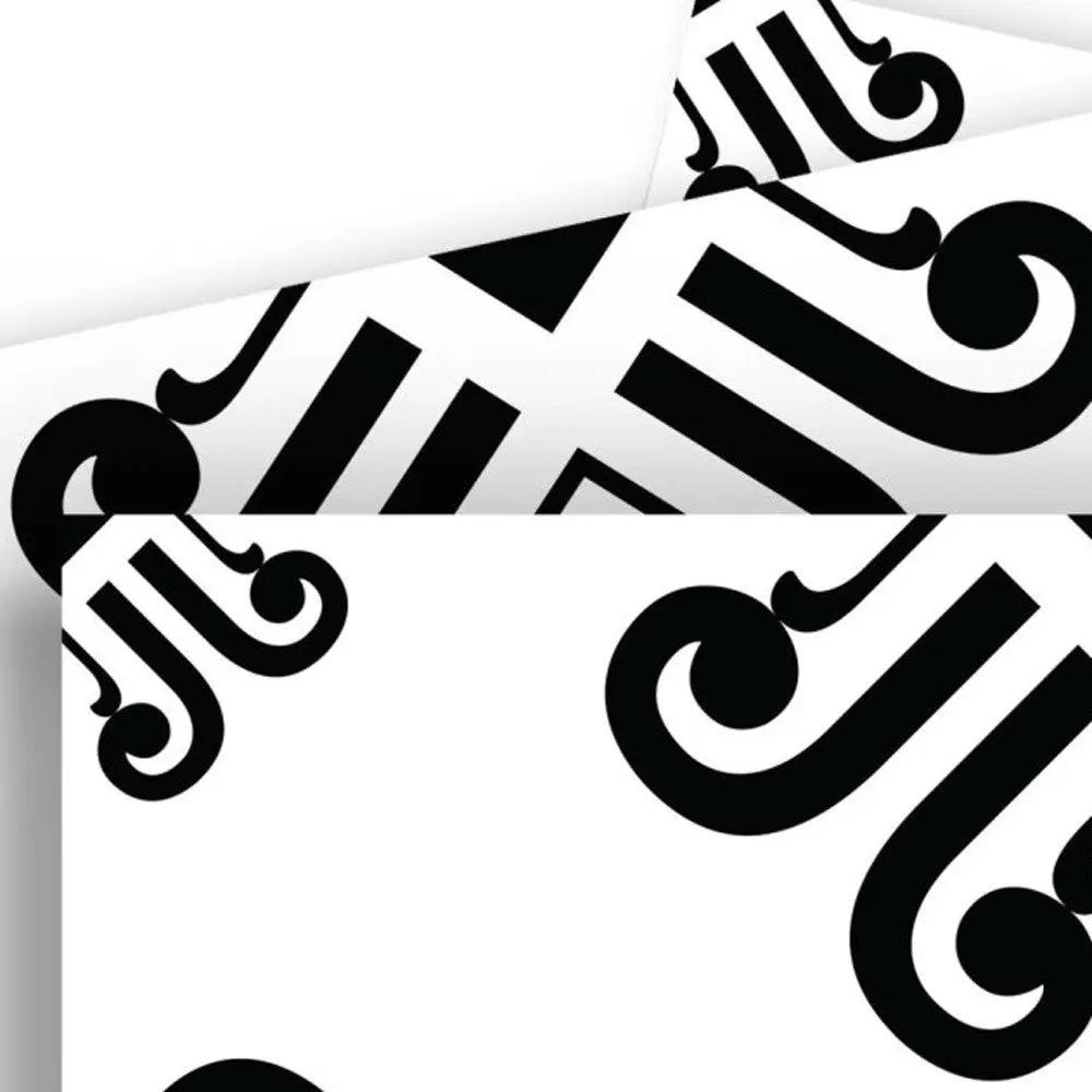 4" X 4" Black and White Daisy Peel and Stick Removable Tiles HomeRoots