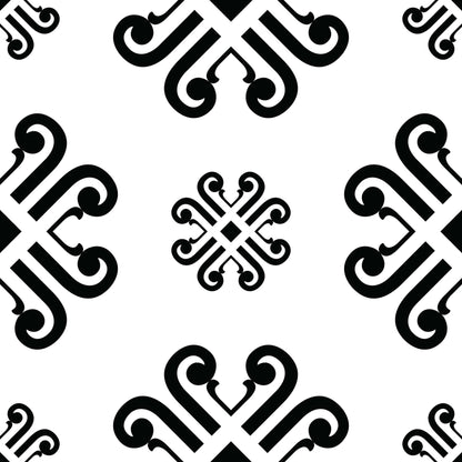 4" X 4" Black and White Daisy Peel and Stick Removable Tiles HomeRoots