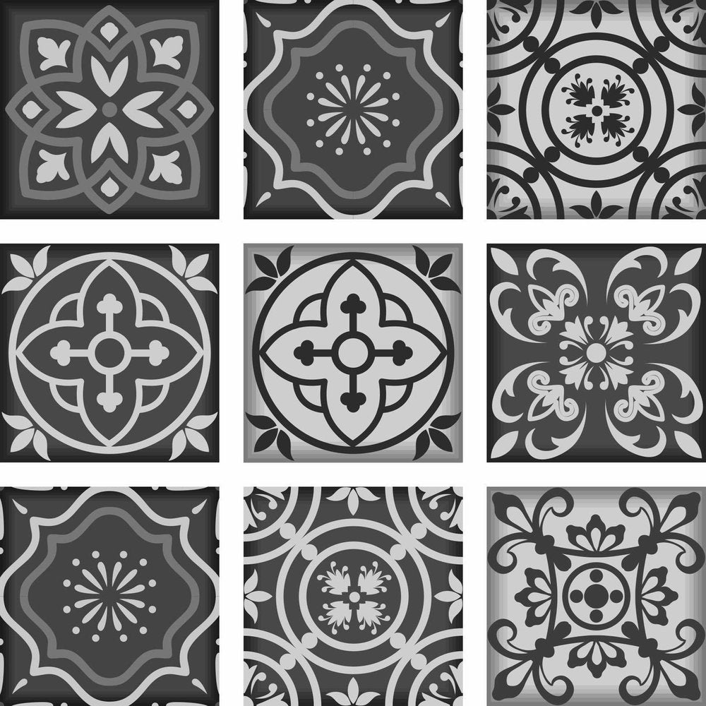 7" x 7" Gray Peel And Stick Removable Tiles HomeRoots