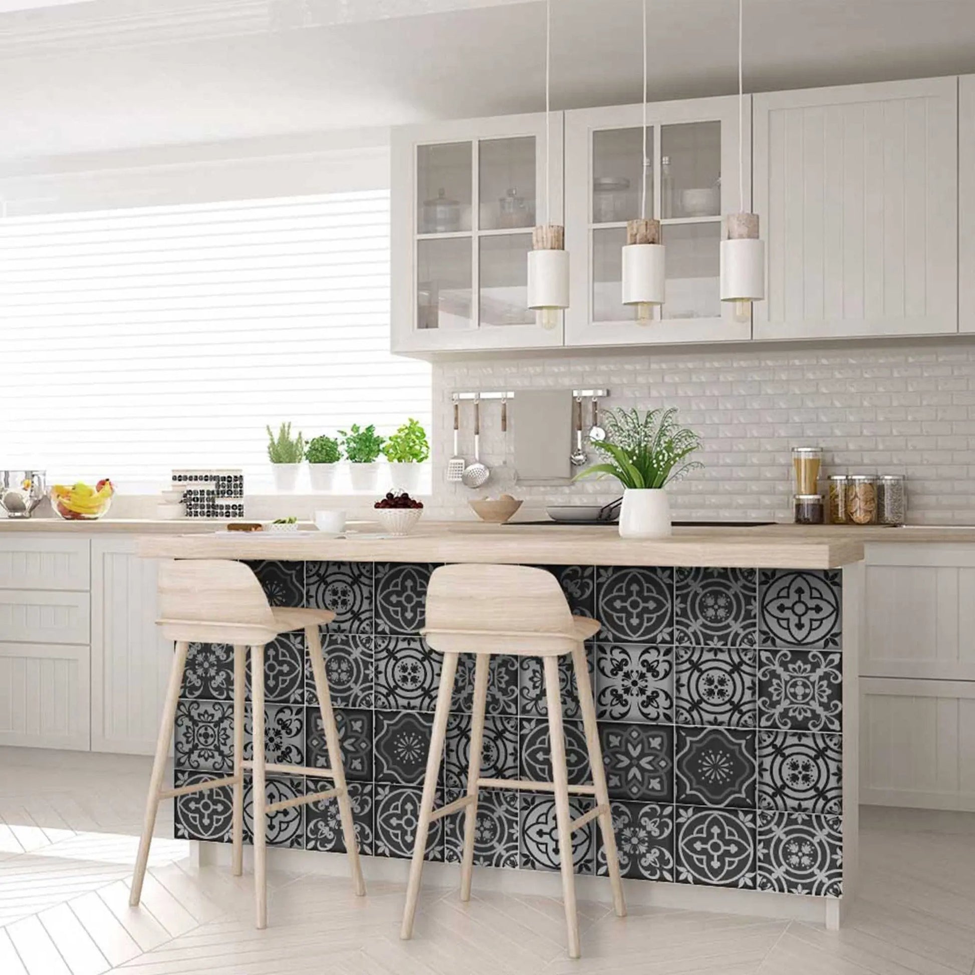 4" X 4" Gray and White Multi Peel and Stick Removable Tiles HomeRoots