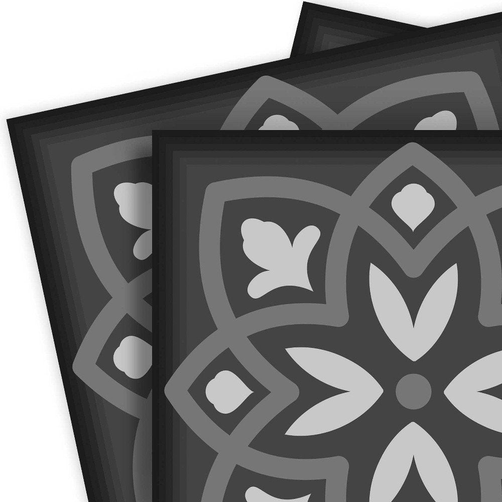 4" X 4" Gray and White Multi Peel and Stick Removable Tiles HomeRoots