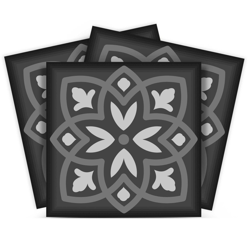 4" X 4" Gray and White Multi Peel and Stick Removable Tiles HomeRoots