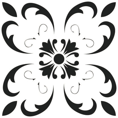 6" X 6" Black and White Delia Peel and Stick Removable Tiles HomeRoots