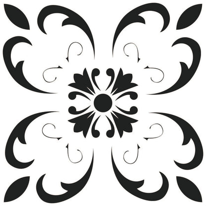 6" X 6" Black and White Delia Peel and Stick Removable Tiles HomeRoots