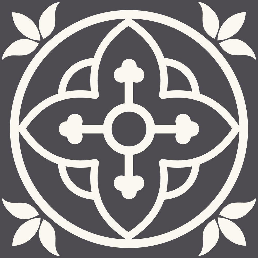 4" X 4" Tulipa Gray and White Peel and Stick Removable Tiles HomeRoots