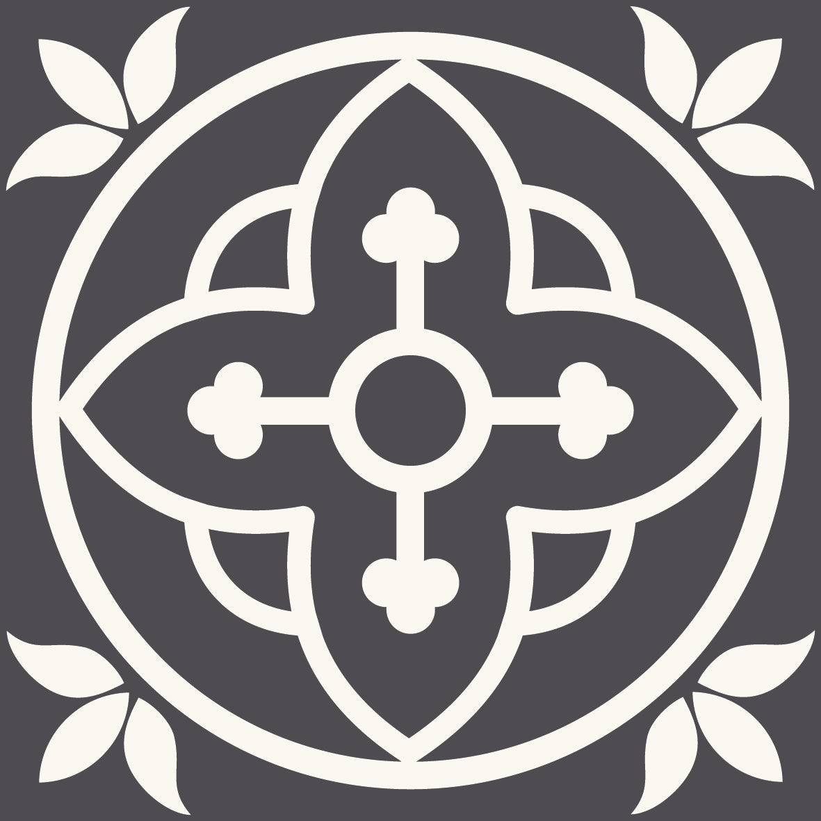 4" X 4" Tulipa Gray and White Peel and Stick Removable Tiles HomeRoots