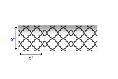 4" X 4" Black and White Prism Peel and Stick Removable Tiles HomeRoots