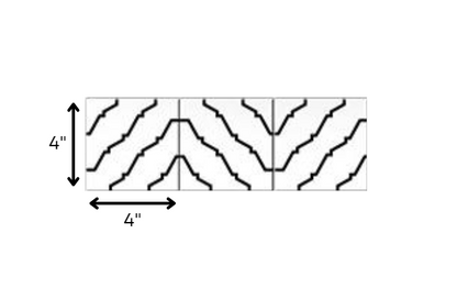 4" X 4" Black and White XL Prism Peel and Stick Removable Tiles