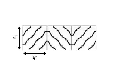 4" X 4" Black and White XL Prism Peel and Stick Removable Tiles HomeRoots