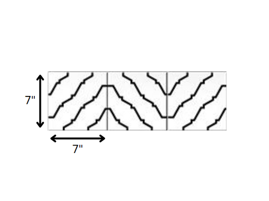 7" X 7" Black and White XL Prism Peel and Stick Removable Tiles