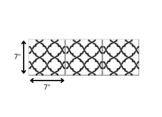 4" X 4" Black and White Quatrefoil Peel and Stick Tiles