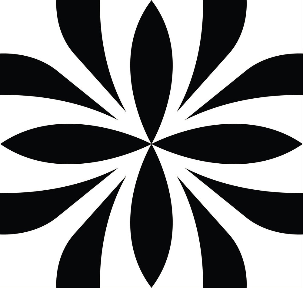 8" X 8" Black and White Colla Peel and Stick Removable Tiles HomeRoots