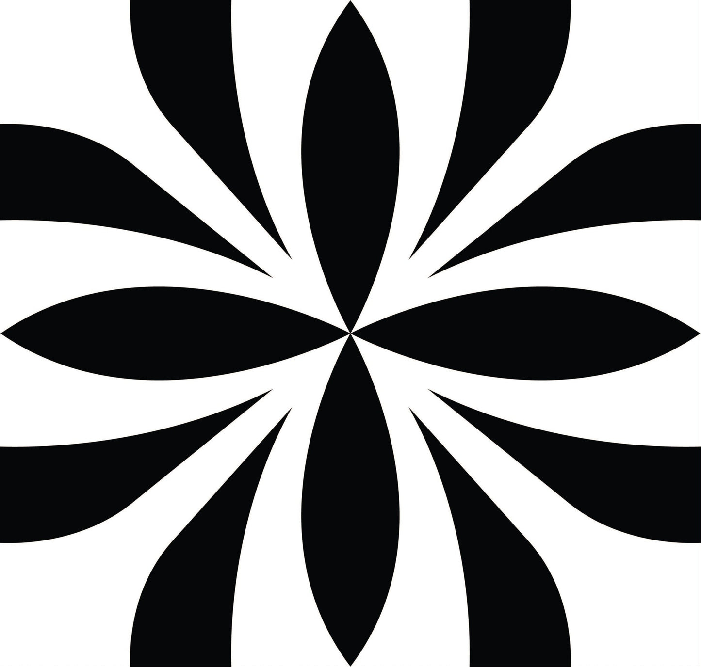 8" X 8" Black and White Colla Peel and Stick Removable Tiles HomeRoots