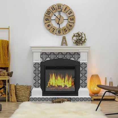 4" X 4" Black and White Roka Peel and Stick Removable Tiles HomeRoots